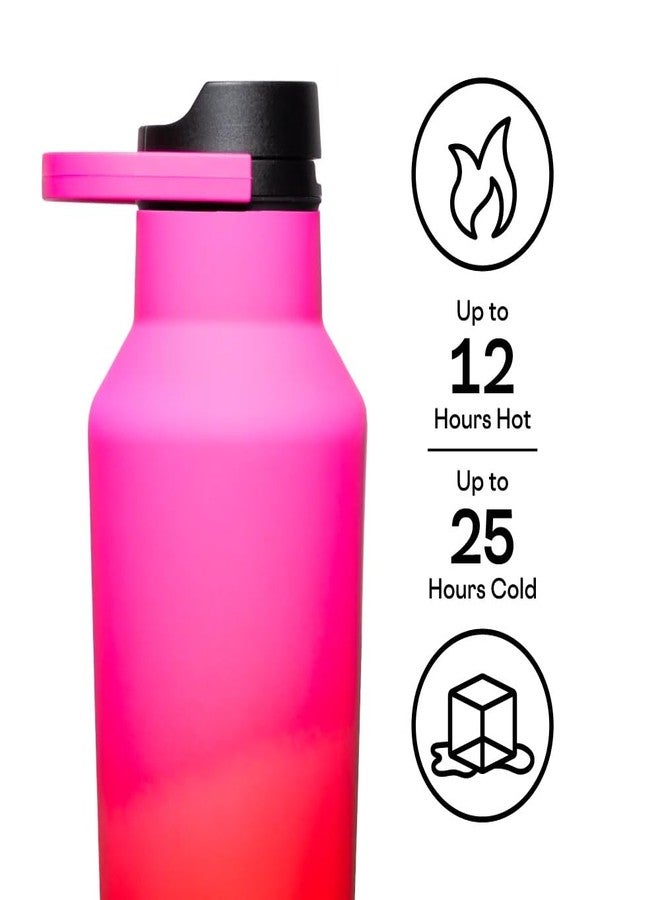 Corkcicle Classic Sport Canteen - Insulated Stainless Steel Water Bottle - Compact & Travel-Friendly - Durable - Dishwasher Safe - BPA Free - Non-Slip Silicone Base - 20 oz - Sangria - Image 3